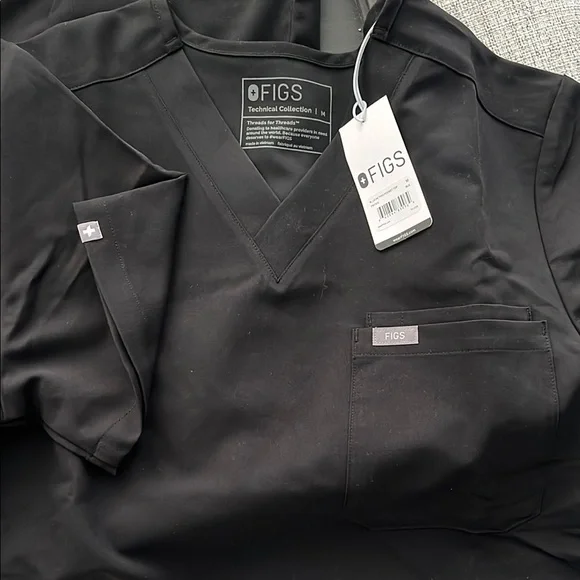 NEW WITH TAGS Figs Black Scrub Set Men’s M - Picture 2 of 3